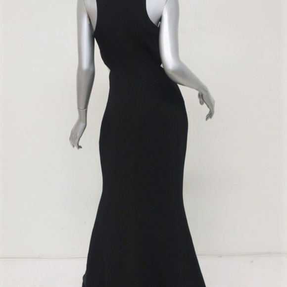Cinq a Sept Everest Gown Black Crepe Size 12 - Picture 4 of 5